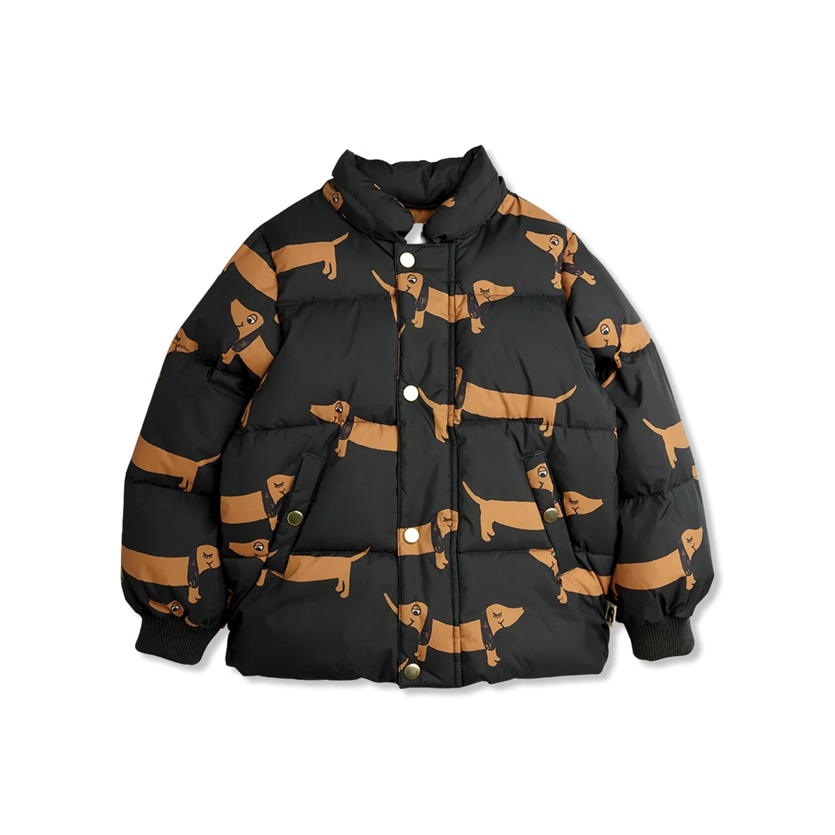 Dog aop hooded puffer Winterjacke