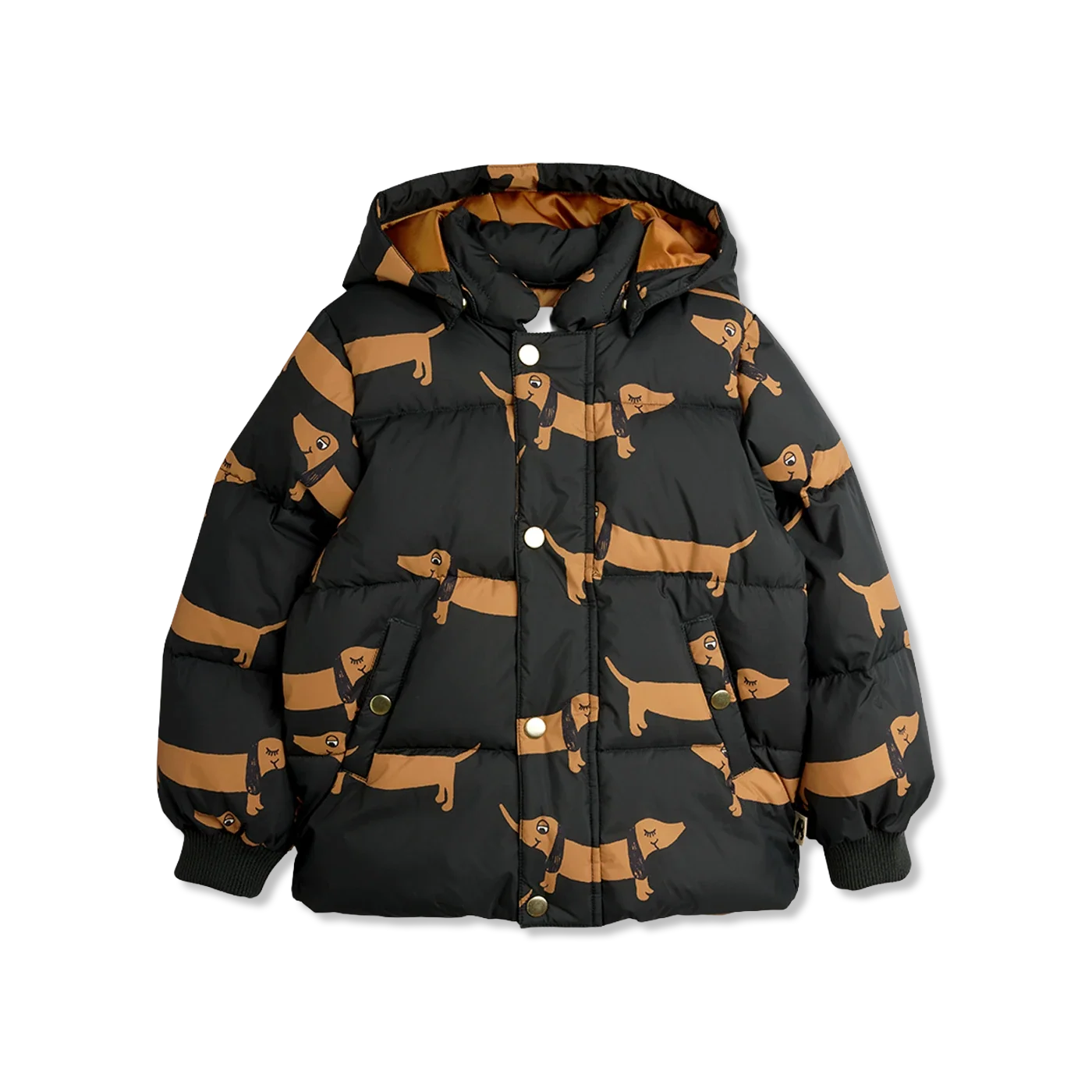 Dog aop hooded puffer Winterjacke