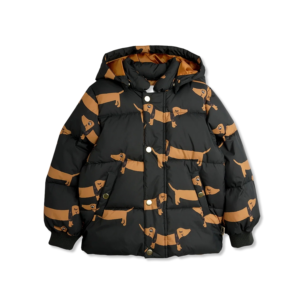 Dog aop hooded puffer Winterjacke