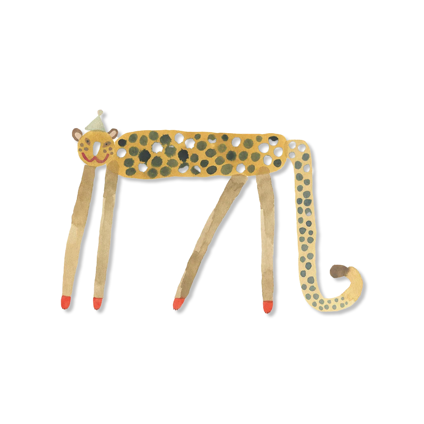 Smiling Leopard Elvis wanddekoration