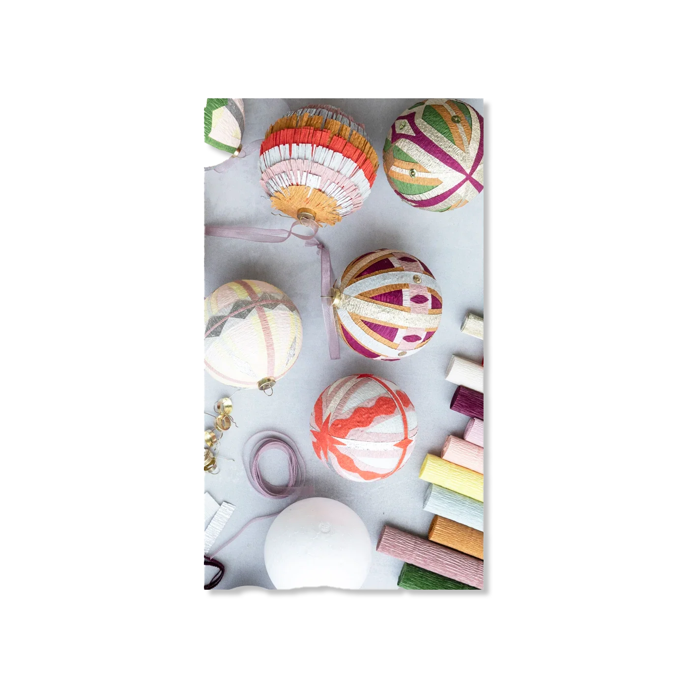 Crepe julekugle kit Weihnachten