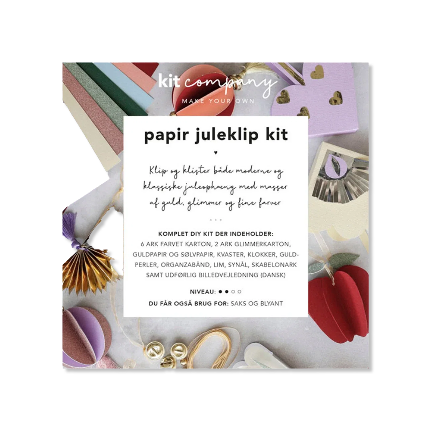 Papir juleklip kit Weihnachten