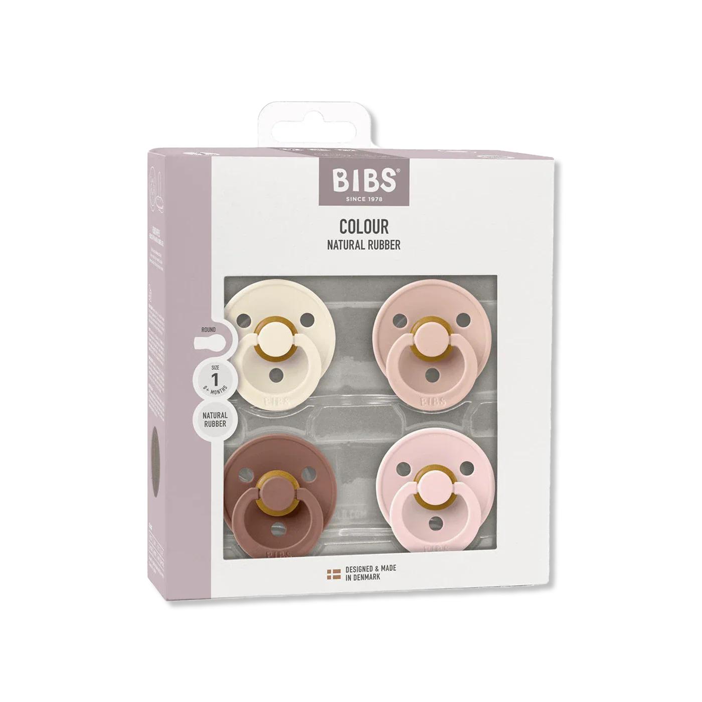 Colour 4 PACK Latex schnuller