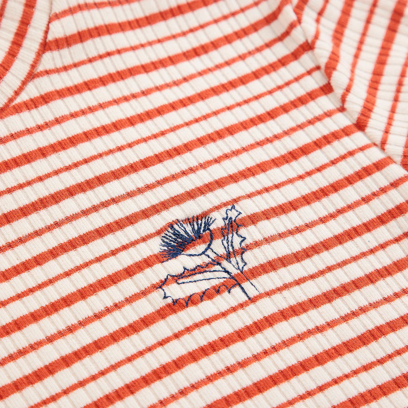 Energy flower stripe T-shirt