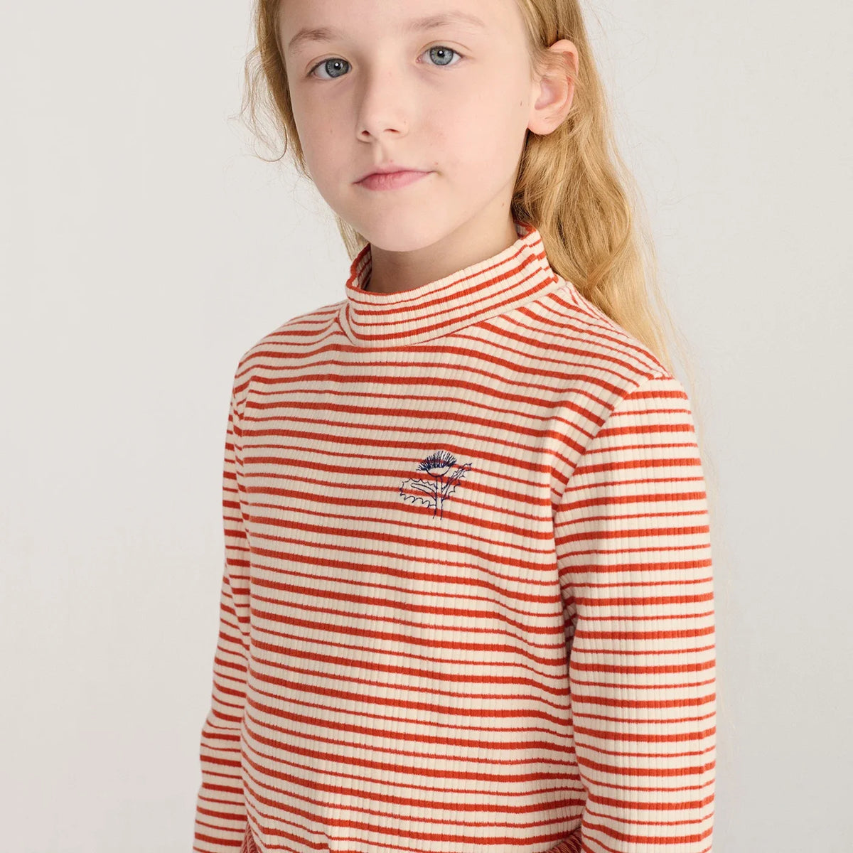 Energy flower stripe T-shirt