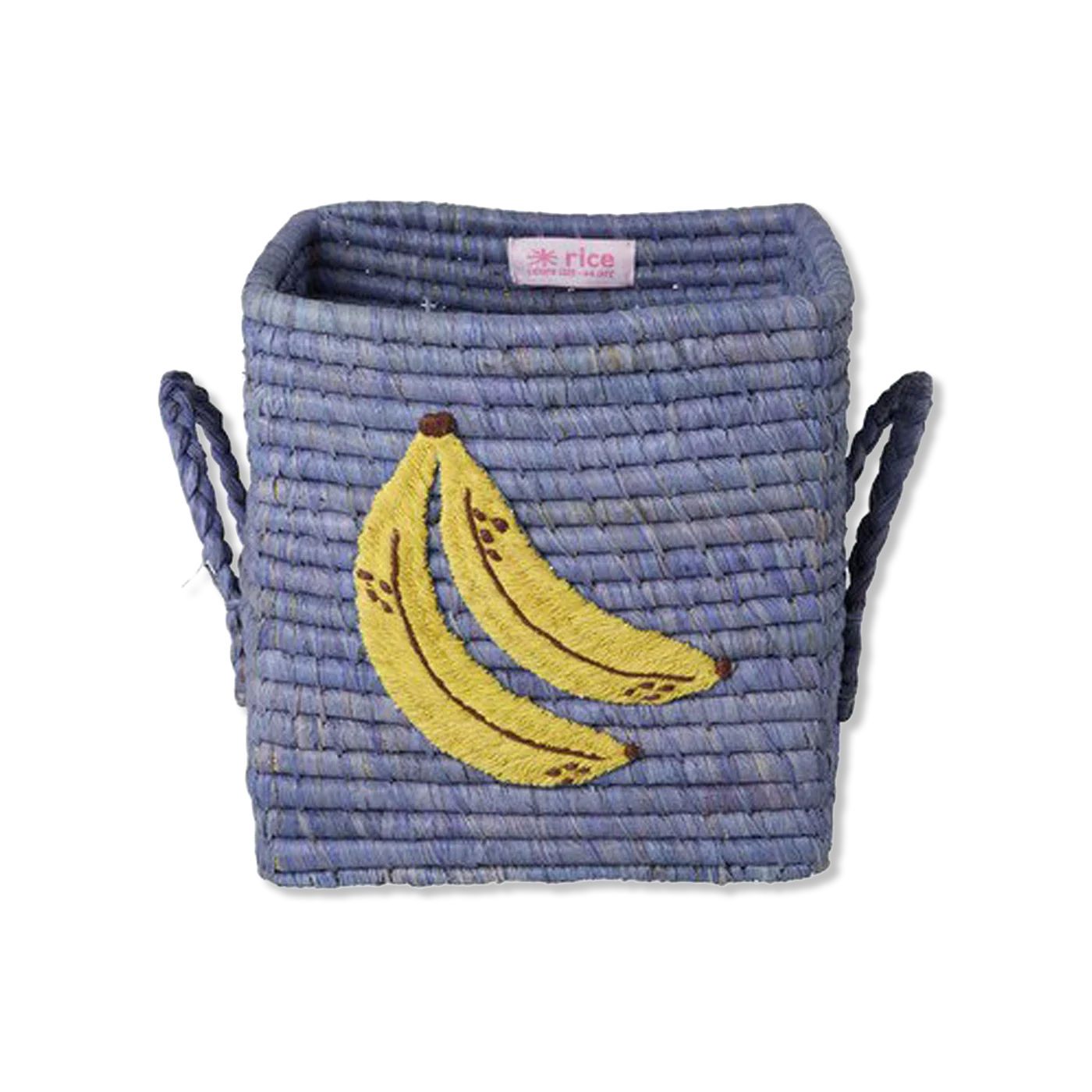 Raffia square Korb
