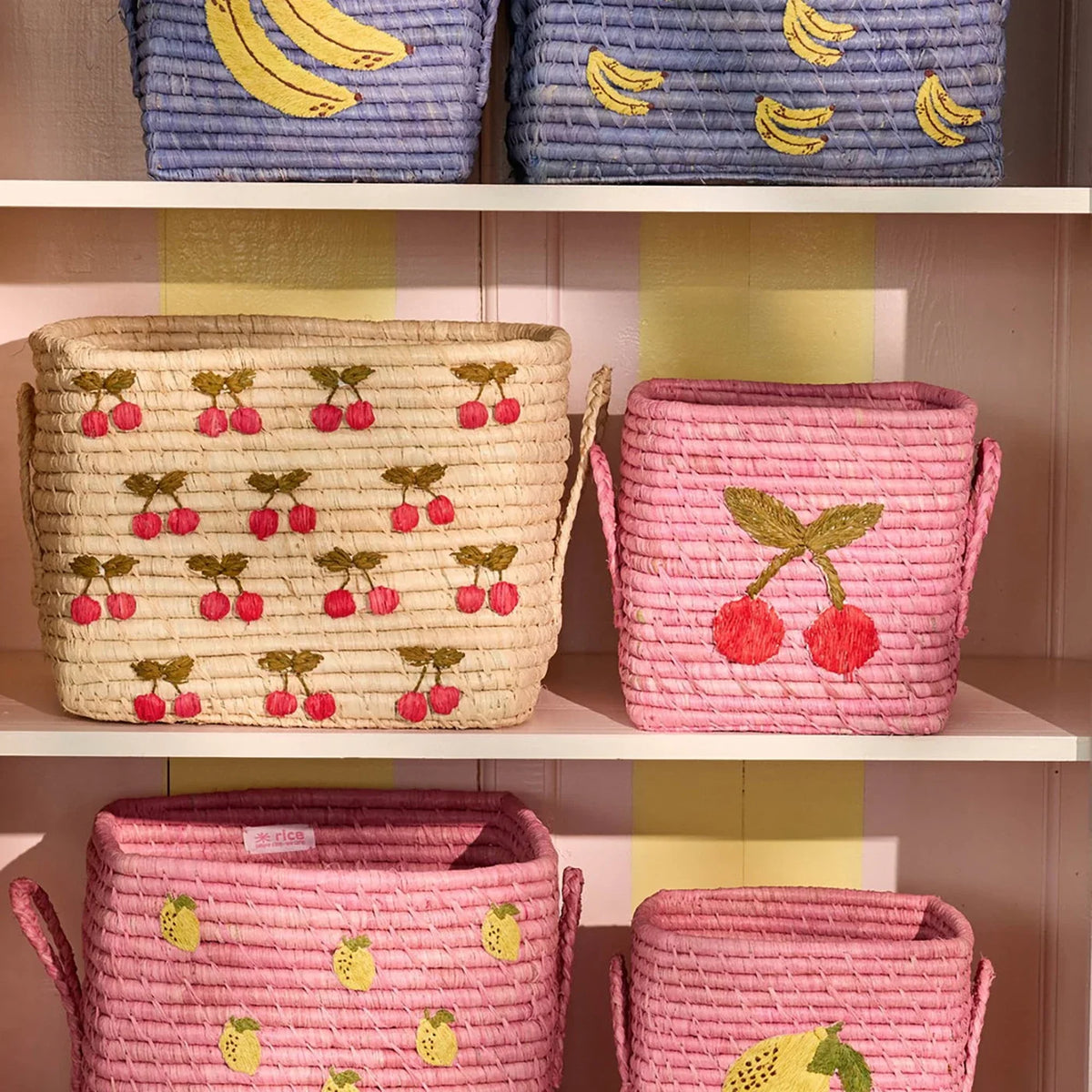 Raffia square Kurv