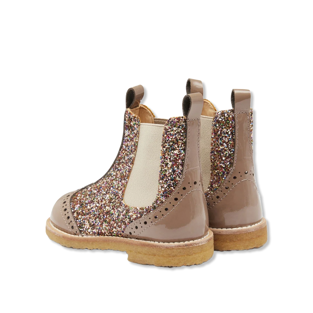 Glitter chelsea stiefeletten