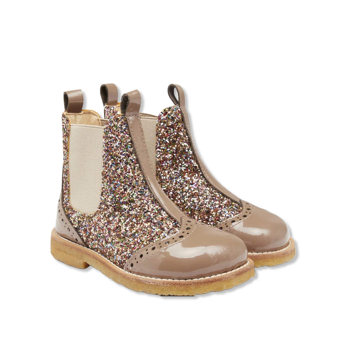 Glitter chelsea stiefeletten