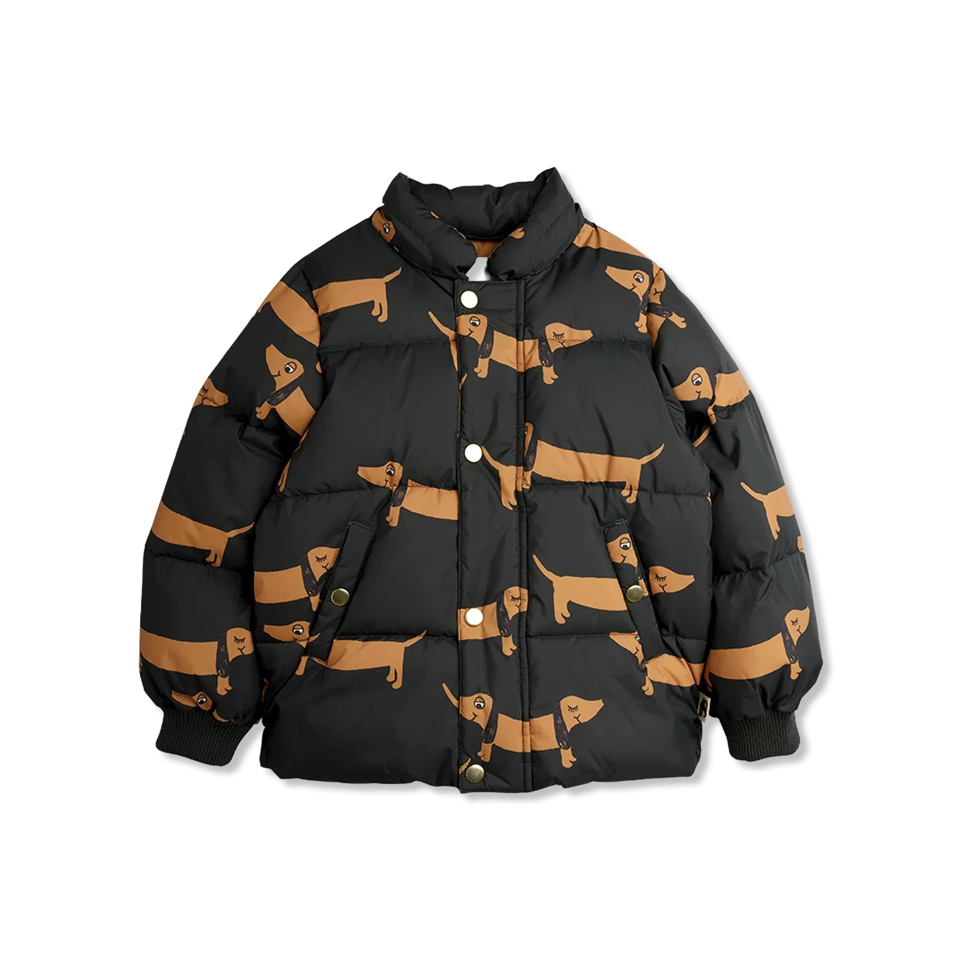 Dog aop hooded puffer Winterjacke
