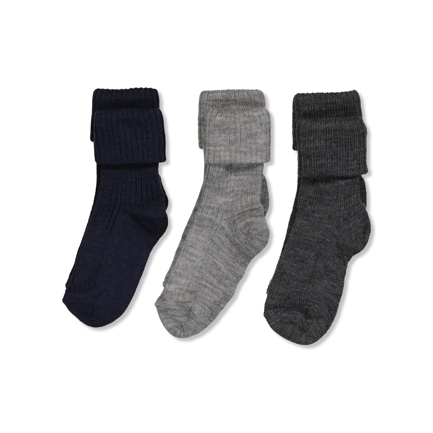 3-pack rib wool socken
