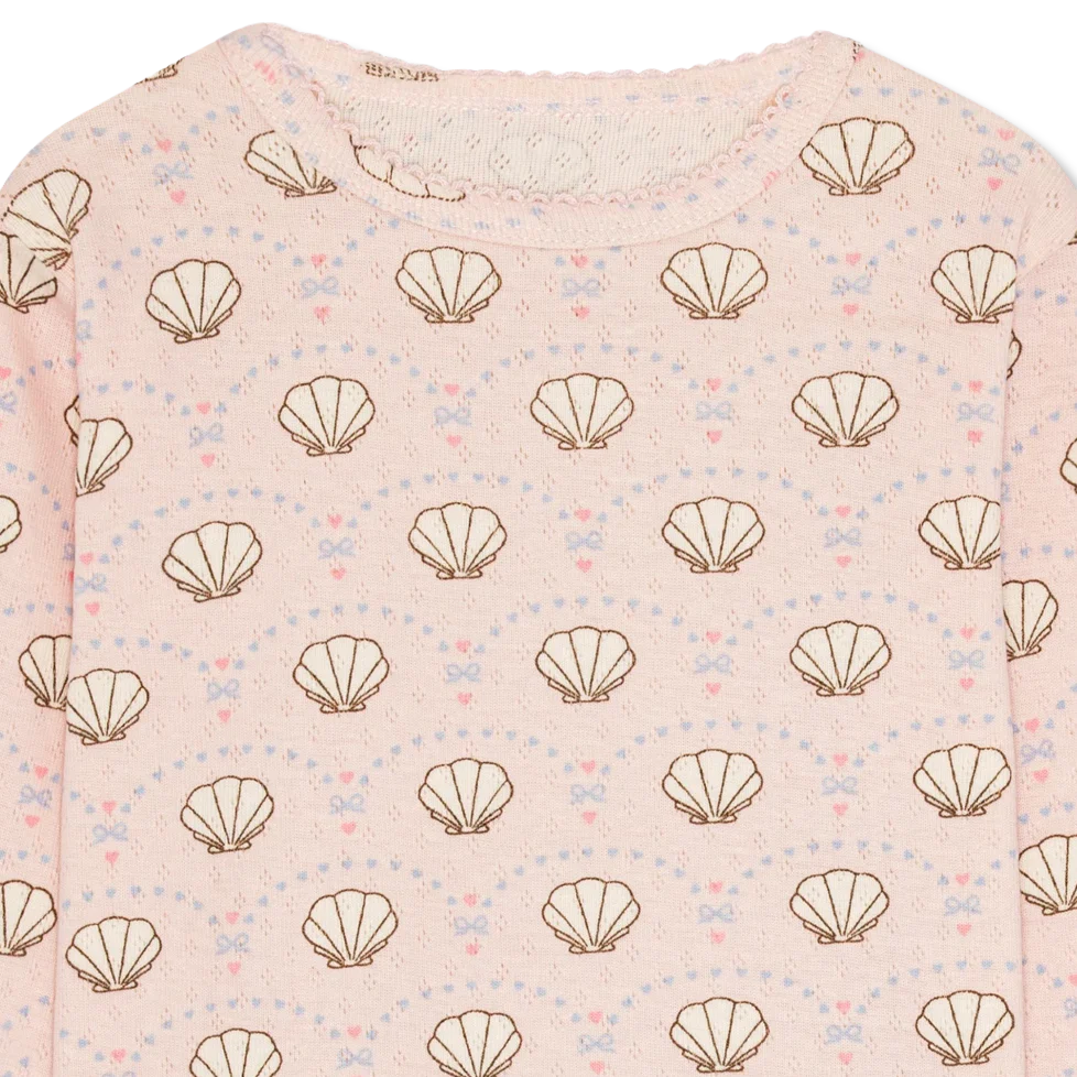 Pointelle Bow langarmshirt