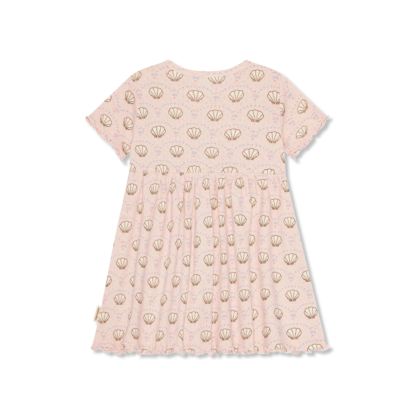 Pointelle bow Kleid