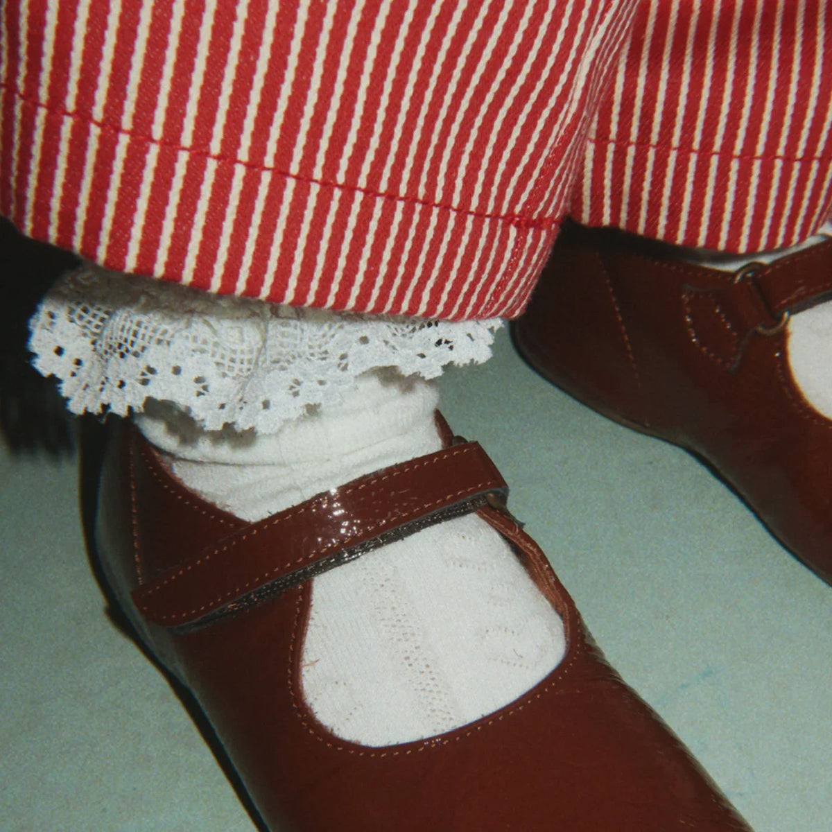 Pointelle frill Socken